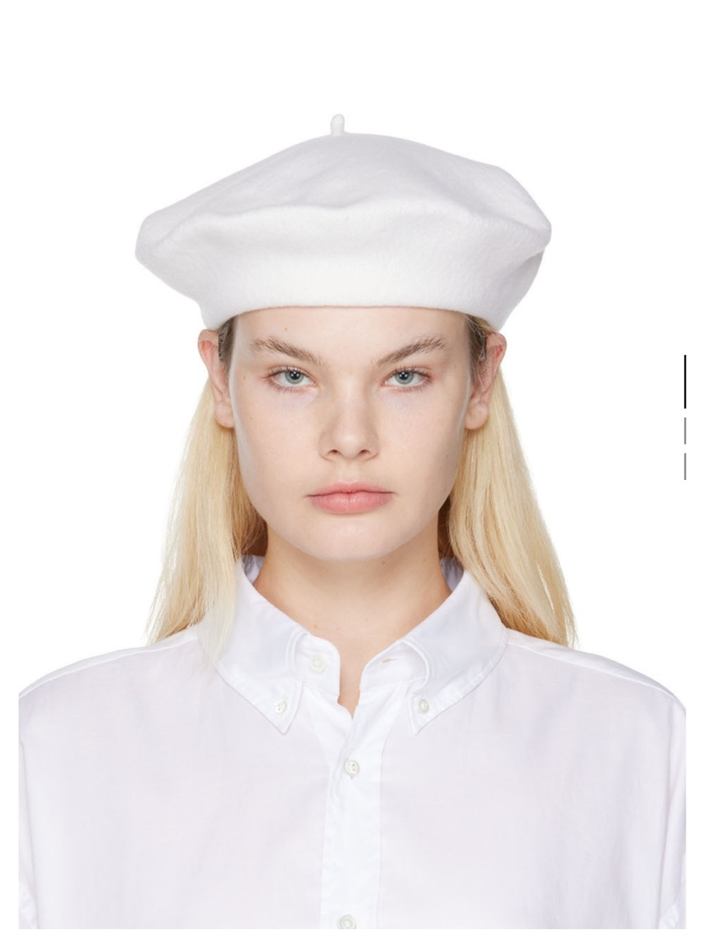 Maison Martin Margiela White Wool Beret - Women Accessories